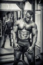 Handsome Black Male Bodybuilder Resting after Workout in Gym Stock Photo -  Image of lifting, resting: 52007390